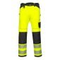 Lagane pantalone rastegljive HI VIS PW303YBR žuto/crne